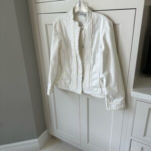 Chico's Elegant White Jean Jacket
